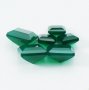1Pcs Princess Cut Square Faceted Dyed Green Agate Semi-precious Gemstone for DIY Jewelry Supplies 4140027