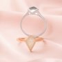 7x10MM Keepsake Breast Milk Resin Kite Cut Bezel Ring Settings,Solid 14K 18K Gold Ring,Simple Ring,DIY Ring Supplies 1294641