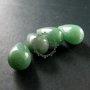 4pcs 15x30mm water drop shape green aventurine jasper jade half drilled loose beads for DIY pendant charm supplies 3000033