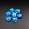 20pcs 15mm shiny blue resin round cabochon for DIY ring earrings supplies 4110145