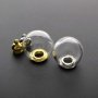 5Pcs 16-25MM Round Glass Dome Globe with 6MM Opening Silver Gold Plated Screw Cap for Perfume Liquid DIY Wish Vial Charm Supplies 1800515