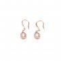 1Pair Multiple Size Pear Bezel Rose Gold Plated Solid 925 Sterling Silver Halo Pave Hook Earrings DIY Gemstone Jewelry Supplies 1706039