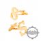 1Pair S 18MM Initial Letter Alphabet Gold Color Brass Novelty Cufflinks Fashion Sleeve Buttons Shirt Cuff Links 8613003S