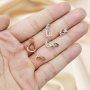 1Pcs Multiple Size Prong Bezel Settings For Tear Pear Drop Shape Gems Facted Cz Stone Solid 925 Sterling Silver DIY Pendant Charm Settings Tray 1431034
