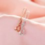 6x8MM Pear Prong Hook Earrings Settings, Solid 14K 18K Gold Earrings,Art Deco Earrings,DIY Earring Supplies For Gemstone 1706223