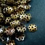 50pcs 6mm vintage style antqiued bronze filigree flower beads cap beading supplies DIY findings 1561011