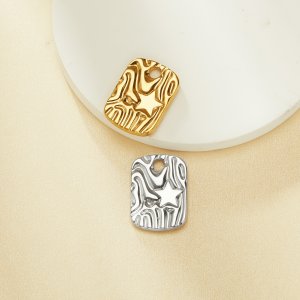 9MM Keepsake Breast Milk Resin Star Bezel Pendant Settings,Yellow Gold Plated Stainless Steel Star Pendant Charm,DIY Pendant Blank 1431442
