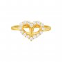 4x6MM Double Stones Pear Prong Ring Settings,Heart Solid 925 Sterling Silver Rose Gold Plated Ring,Pave CZ Stone Heart Ring,DIY Ring Supplies 1294966
