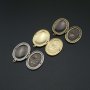 5Pcs 23x29mm brass antiqued silver,bronze,silver flower engraved vintage oval photo locket pendant charm supplies 1121052