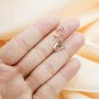 8x12MM Pear Prong Bezel Pendant Settings,Solid 925 Sterling Silver Rose Gold Plated Charm,DIY Pendant Bezel For Gemstone 1800573