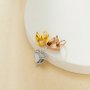 7MM Heart Prongs Bezel Pendant Settings,Rose Yellow Gold Plated Stainless Steel Heart Pendant Charm,Minimalist Heart Pendant,Simple Pendant Blank 1431455
