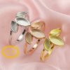 Keepsake Breast Milk Marquise Ring Settings Resin Solid 14K Gold DIY Ring Blank Band for Resin 1294329-1