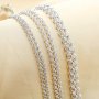 18Inches White Plated Necklace Chain,Cable Chain,Solid 925 Sterling Silver Necklace,DIY Necklace Supplies 1314022