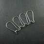 12pcs 13x25mm 316L stainless steel kidney earrings hoop DIY jewelry findings supplies 1702054