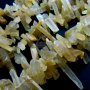 16inch,about 70pcs,20-30mm string yellow quartz raw stone stick loose beads for DIY earrings pendant charm supplies 3000020