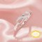 Two Stones 4x6MM Pear Prong Ring Settings,Infinity Solid 14K 18K Gold Ring,Moissanite Art Deco DIY Ring Supplies 1295037