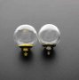 5Pcs 16-25MM Round Glass Dome Globe with 6MM Opening Silver Gold Plated Screw Cap for Perfume Liquid DIY Wish Vial Charm Supplies 1800515