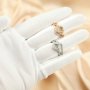 6x8MM Pear Prong Ring Blank Settings Infinity Bezel Solid 925 Sterling Silver Rose Gold Plated Stackable Ring Supplies 1294385