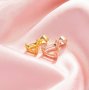 Triangle Prong Pendant Settings,Solid 14K 18K Gold Pendant,Minimalist Triangle Pendant,DIY Pendant Supplies For Gemstone 1431507