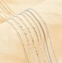 1PCS 925 Sterling Silver Necklace,Chopin Chain,Sequin Chain,Wave Chain,DIY Simple Silver Necklace with Extension Chian For Women,16+2 Inches Necklace 1320039