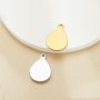 10x12MM Keepsake Breast Milk Resin Pear Bezel Pendant Settings,Minimalist Stainless Steel Pendant Charm,DIY Pendant Blank Supplies 1431539