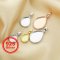 Breast Milk Resin Pear Solid Back Pendant Bezel Settings,Solid 925 Sterling Silver Rose Gold Plated Pendant,DIY Memory Jewelry Supplies 1431138