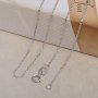 1MM Solid 18K White Gold Necklace,Au750 Necklace,18K Gold Cable Chain Necklace,16''-20'' 1312027