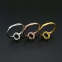 1Pcs 6x8MM Oval Prong Ring Settings Adjustable Vinatge Style Gold Plated Solid 925 Sterling Silver Bezel Tray for Gemstone 1224049
