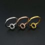 1Pcs 6x8MM Oval Prong Ring Settings Adjustable Vinatge Style Gold Plated Solid 925 Sterling Silver Bezel Tray for Gemstone 1224049