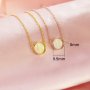 8MM Keepsake Breast Milk Round Bezel Pendant Settings,Solid Back Solid 14K 18K Gold Necklace,DIY Jewelry With Necklace Chain 16''+2'' 1411466