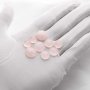 5Pcs Round Pink Rose Quartz Cabochon,October Birthstone Semi Precious Gemstone DIY Jewelry Supplies 4110194