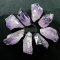 6pcs 30-40mm random shape and size natural raw rough amethyst pendant charm loose beads supplies 3030013