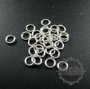 20Pcs 18Gauge Solid 925 Sterling Silver 6MM Single Open Jumpring DIY Jewelry Supplies Findings 1542008