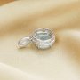 12MM Round Birthstone Pendant Charm With 8MM Faceted Sky Blue Topaz,Solid 925 Sterling Silver Charm,November Birthstone Pendant 1411321