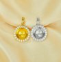 10MM Keepsake Breast Milk Resin Round Bezel Pendant Settings,Solid 925 Sterling Silver Gold Plated Pin Settings for Half Drilled Beads Pearl,DIY Pendant Supplies 1411452
