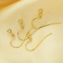 1Pair 13x15MM Ball End Ear Wires With Coil And 2MM Ball,14k Gold Filled Ear Wires,Minimalist Earrings,DIY Earrings Supplies 1705077