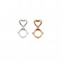 1Pcs 5-9MM Round Pendant Settings Rose Gold Plated Solid 925 Sterling Silver Heart Bail Charm Bezel Tray for Gemstone DIY Supplies 1411260