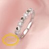 Keepsake Breast Milk Resin Round Ring Bezel Settings,Solid 14K 18K Gold Ring With 2MM Birthstone Stackable Ring,Eternity Ring Bezel 1215028