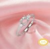 Three Stones Round Prong Ring Settings,Solid 14K 18K Gold Ring With Two Side Moissanite Stones,DIY Ring Supplies For Gemstone 1212140