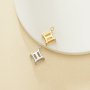 6MM Square Prongs Bezel Pendant Settings,Yellow Gold Plated Stainless Steel Pendant Charm,Minimalist Square Pendant,Simple Square Pendant Blank 1431454