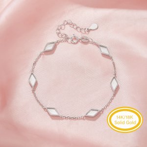 Keepsake Breast Milk Resin Kite Cut Bezel Bracelet Settings,Solid 14K 18K Gold Bracelet,Minimalist Kite Cut Bracelet,DIY Bracelet Supplies 7\'\'+2\'\'1900337