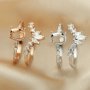 6x8MM Oval Prong Ring Settings Stackable Solid 925 Sterling Silver Rose Gold Plated Bezel Stacker Ring Set For Gemstone 1294400