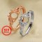 6x8MM Oval Prong Ring Settings Endless Celitic Trinity Knot Solid 925 Sterling Silver Rose Gold Plated For DIY Gemstone Jewelry Supplies 1224136