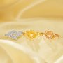 5x7MM Oval Prong Ring Settings,Tree Branch Leaf Solid 925 Sterling Silver Rose Gold Plated Ring,DIY Ring Supplies For Gemstone 1224224