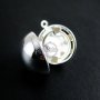 5pcs 20mm round silver brass ball photo locket pendant charm wholesale 1112007