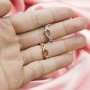 6x8MM Keepsake Breast Milk Oval Prong Ring Settings Resin Solid 14K Gold Moissanite Accents DIY Ring Blank Band for Gemstone 1224087-1