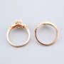 5x7MM Oval Prong Ring Settings Stackable Solid 925 Sterling Silver Rose Gold Plated Vintage Style Set Size DIY Ring Bezel for Gemstone Supplies 1224085