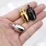 1Pcs 16x34MM blank stainless steel cremation bottle perfume holder ash wish vial pendant canister memorial gift name engraving 1190011