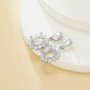 Halo Oval Prong Pendant Settings,316L Stainless Steel Oval Pendant Blank ,Flower Art Deco CZ Stone Oval Pendant Charm,DIY Pendant Supplies For Gemstone 1421256