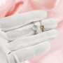 Keepsake Breast Milk Simple Round Prong Ring Settings Resin Solid 14K Gold Moissanite Accents DIY Ring Blank Band for Gemstone 1210033-1